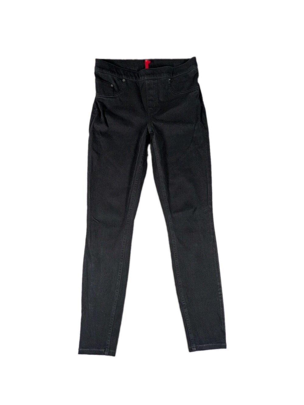 Spanx Womens Large Black Skinny Jeans Stretch Shaping Pull On Denim Jeggings